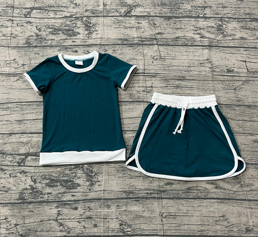 Pre order cotton solid color skort set
