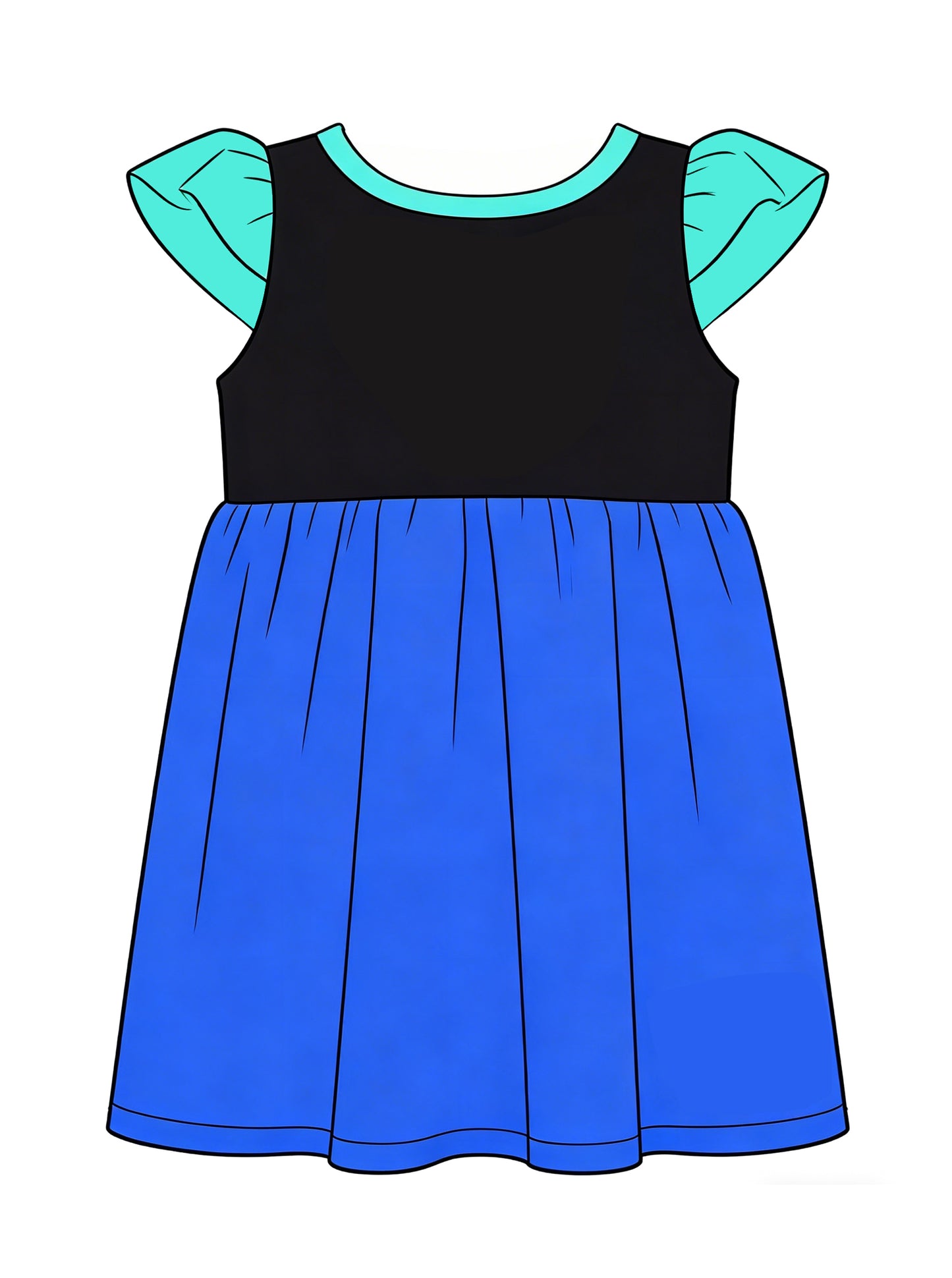 Pre-order black blue dress
