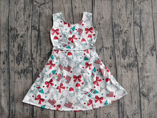 Pre-order red white blue 4th of july popsicle athletic dress