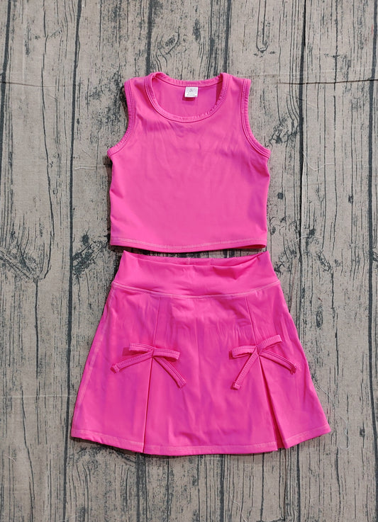 Pre-order solid hot pink tank athletic active outfit
