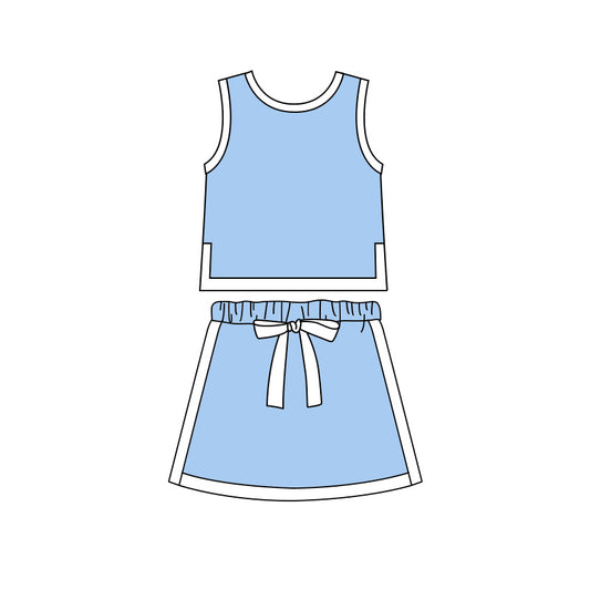 Pre order two pieces tennis skirt outfit girl clothing