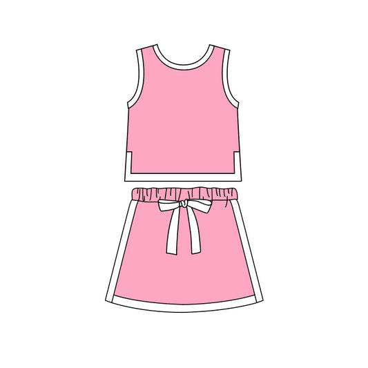 Pre order two pieces tennis skirt outfit girl clothing