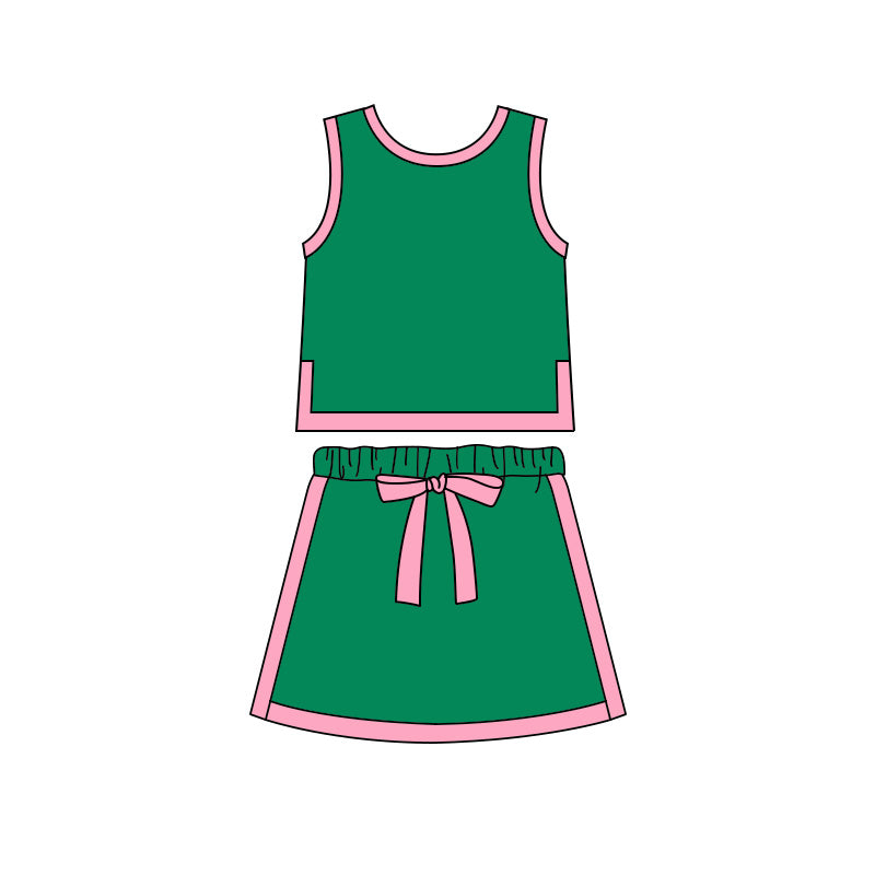 Pre order two pieces tennis skirt outfit girl clothing