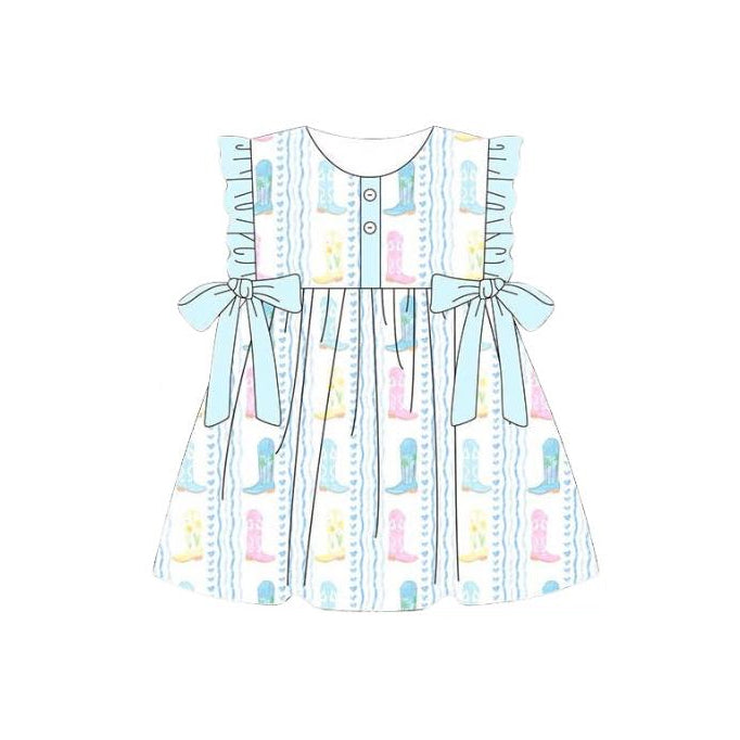 Pre order sleeveless cowgirl boots dress