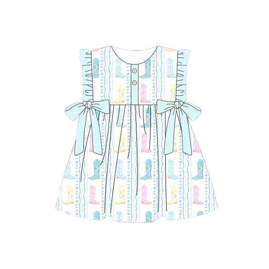 Pre order sleeveless cowgirl boots dress