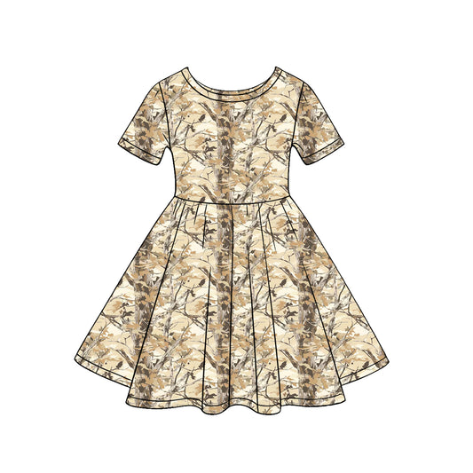 Pre order short sleeve camo dress