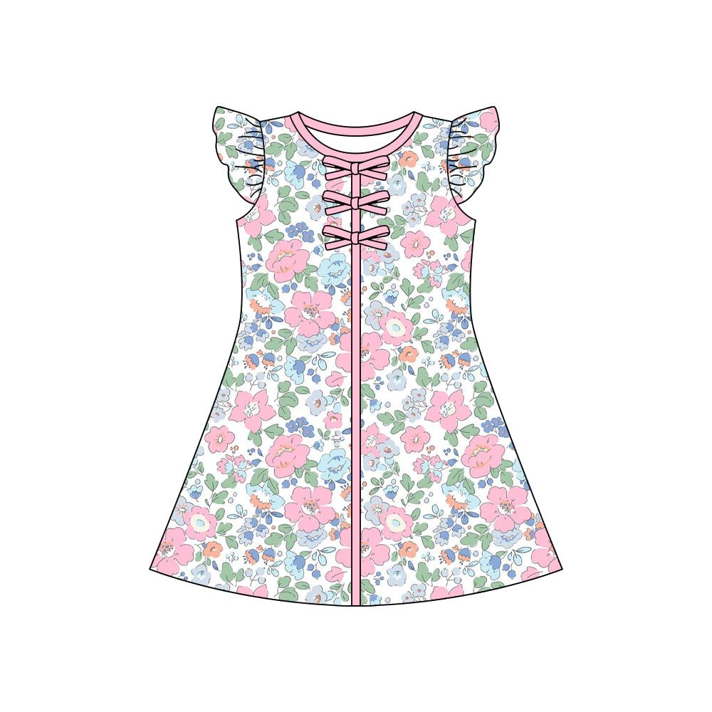 Pre order pink flower shirt dress