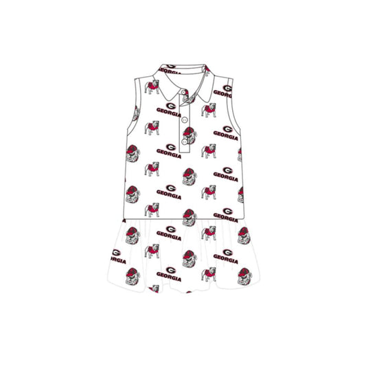 Pre order bulldog team polo dress kids dresses
