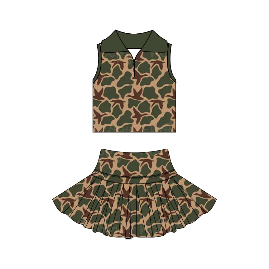 Pre order camo active athletic skort set