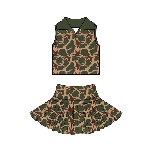 Pre order camo active athletic skort set