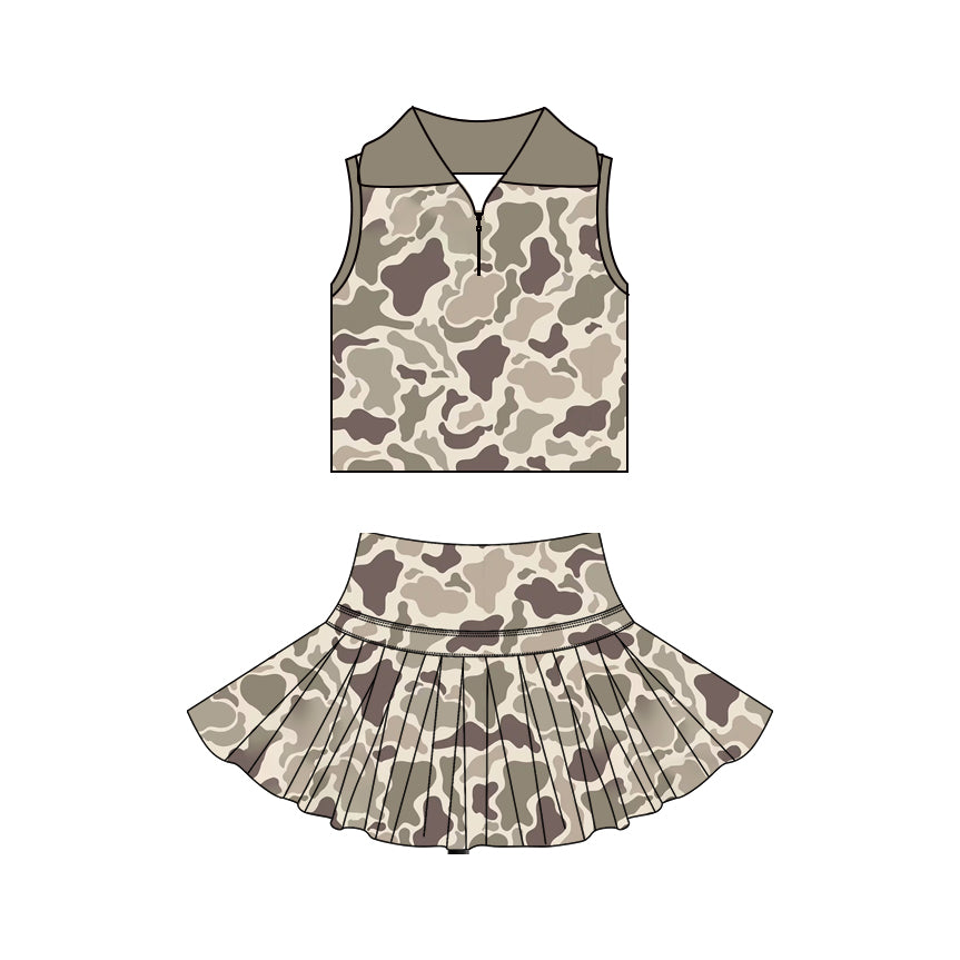 Pre order camo active athletic skort set