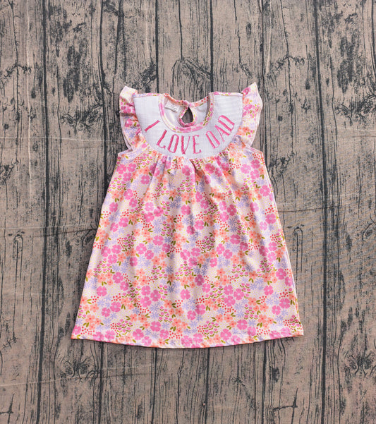 Pre order floral i love dad smock dress