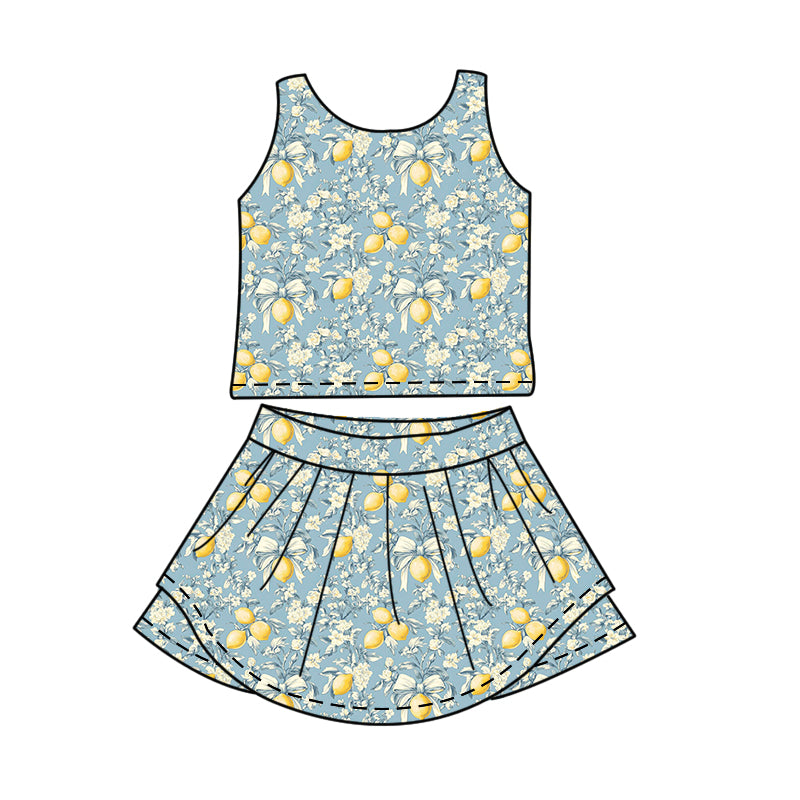 Pre order active lemon skort set girls athletic outfit