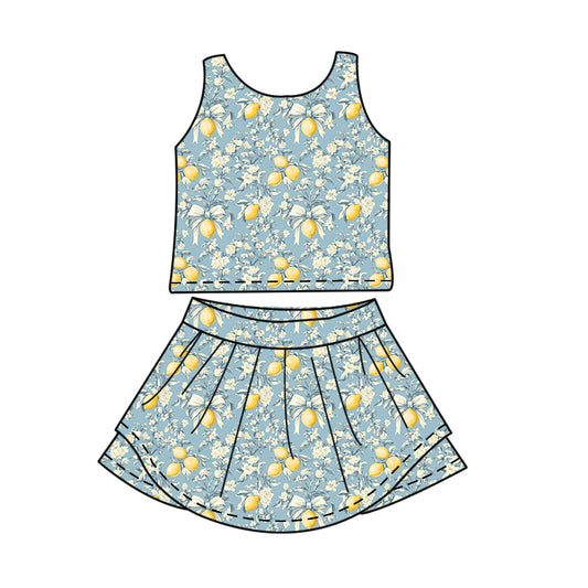 Pre order active lemon skort set girls athletic outfit