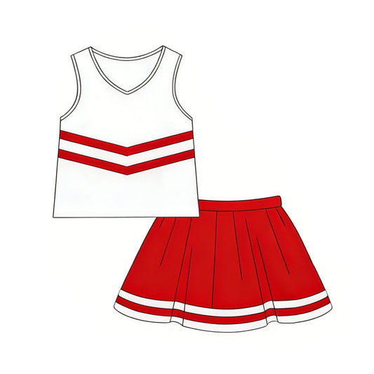 Pre order cheerleading outfit uniform set-red