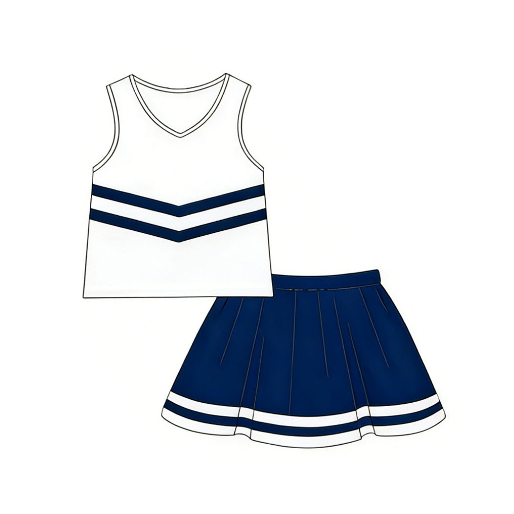 Pre order cheerleading outfit uniform set-navy blue