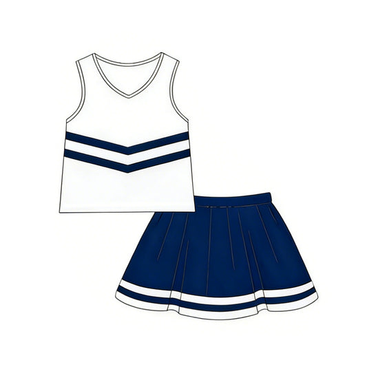 Pre order cheerleading outfit uniform set-navy blue