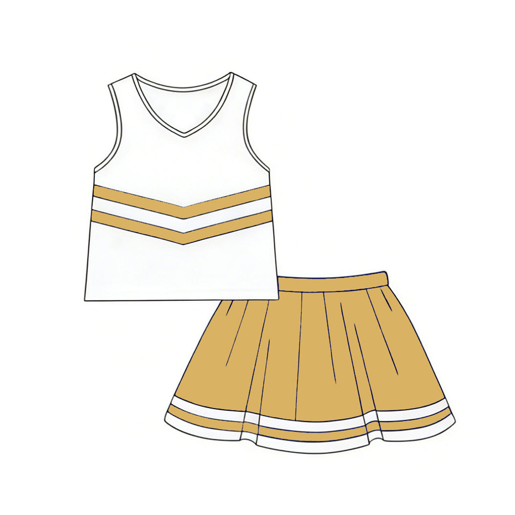 Pre order cheerleading outfit uniform set-gold