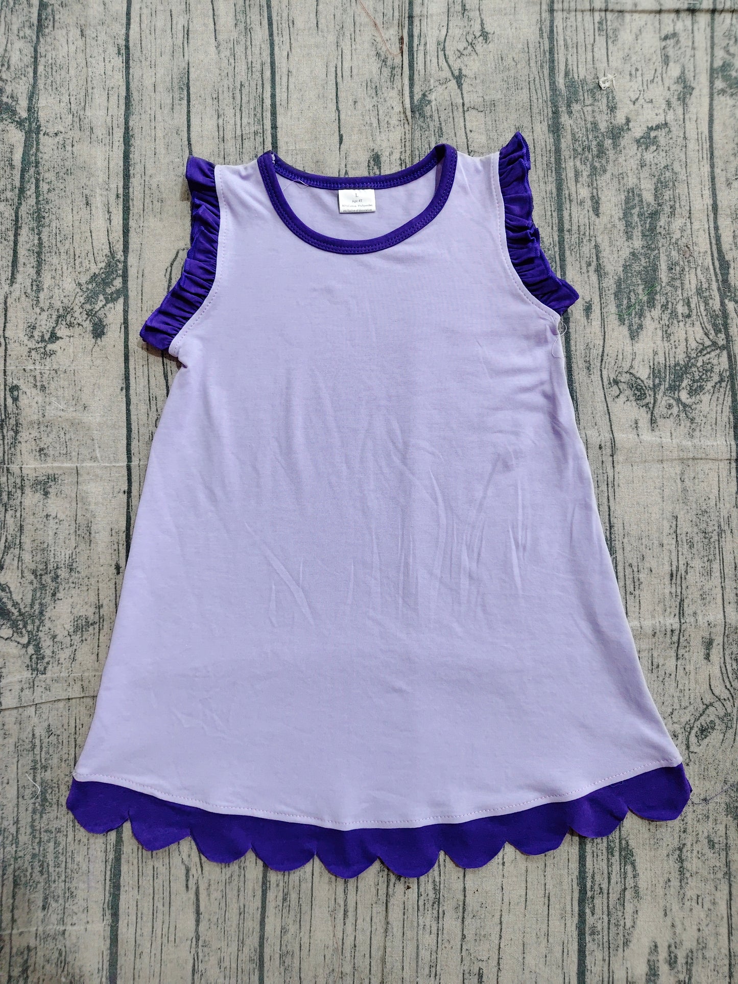 Pre order solid color scallop dress