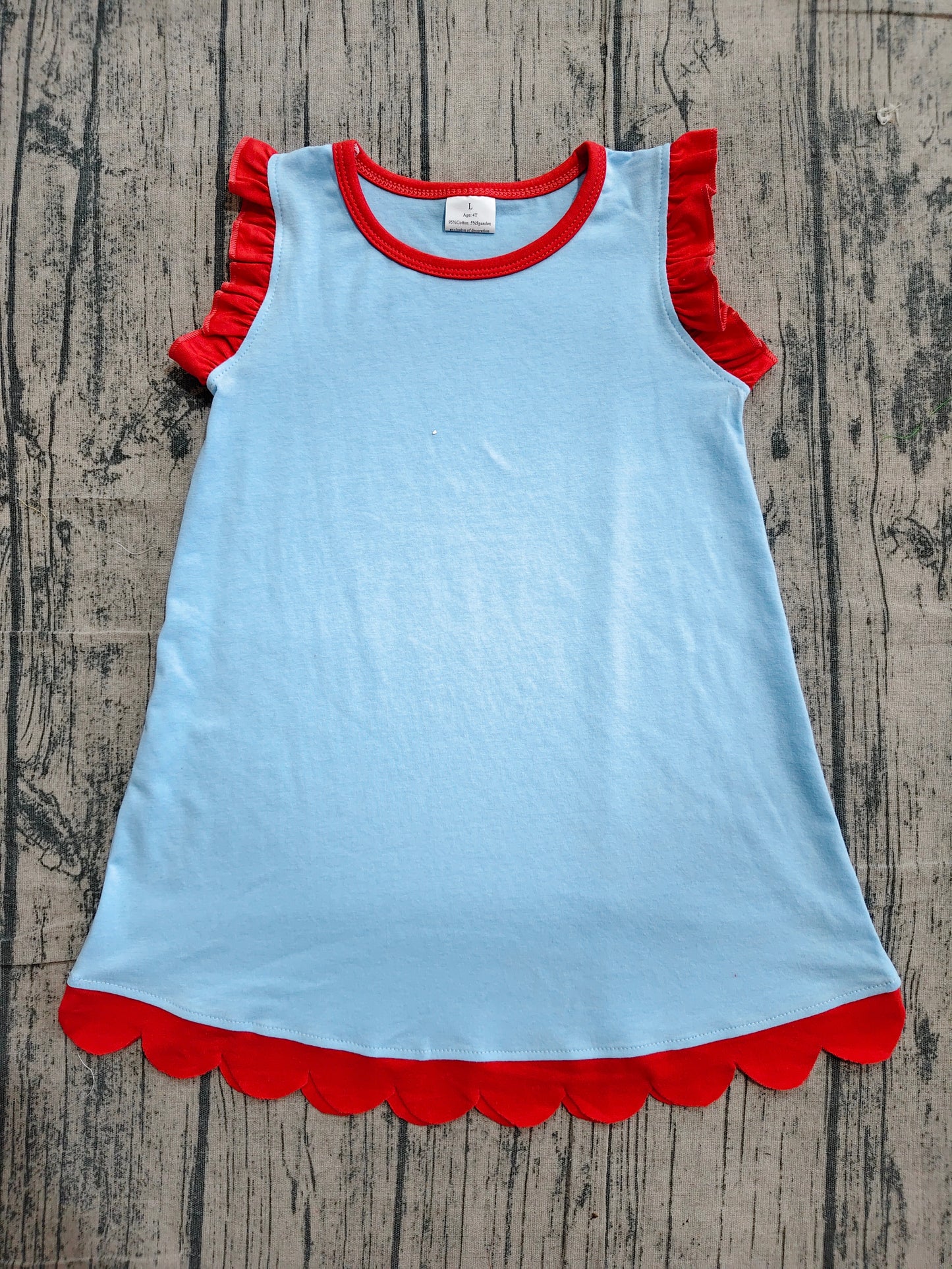 Pre order solid color scallop dress