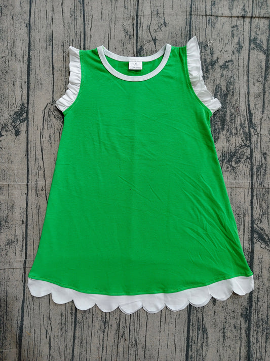 Pre order solid color scallop dress