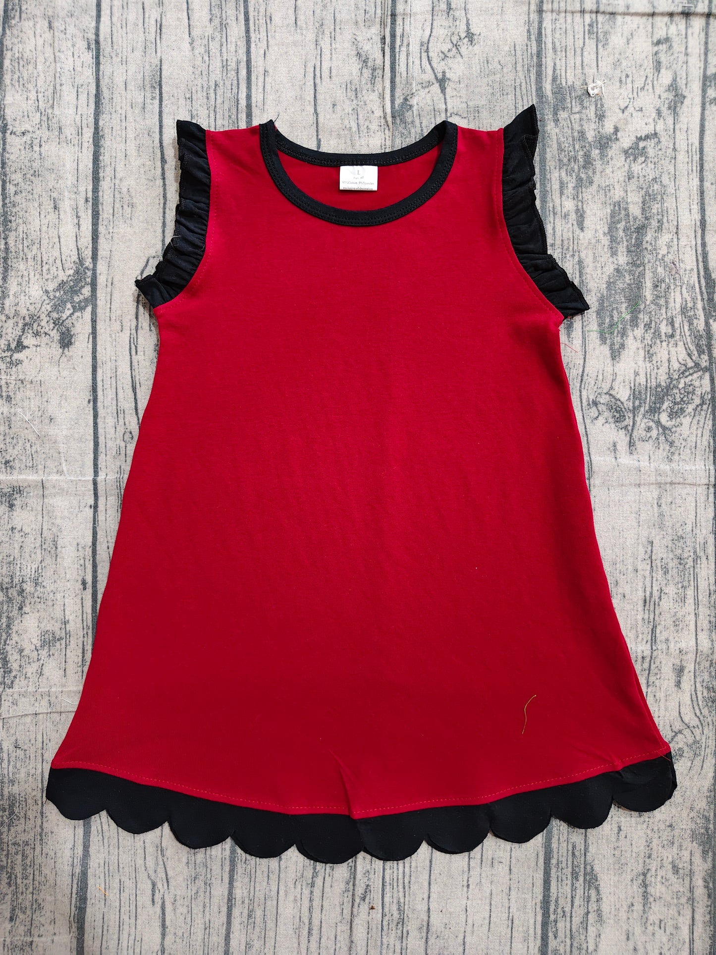 Pre order solid color scallop dress