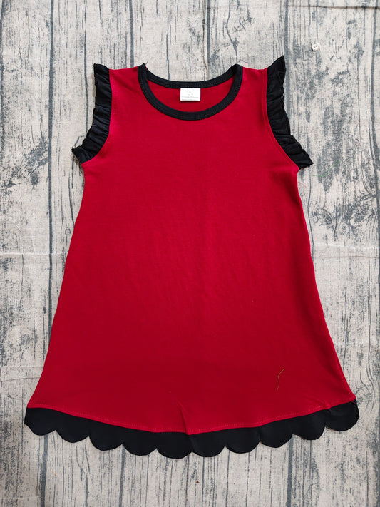 Pre order solid color scallop dress