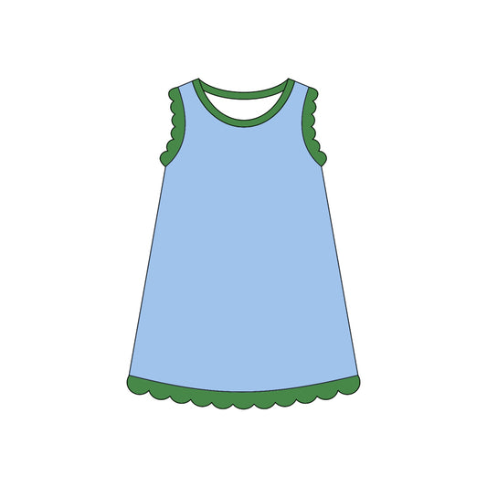 Pre order solid color scallop dress