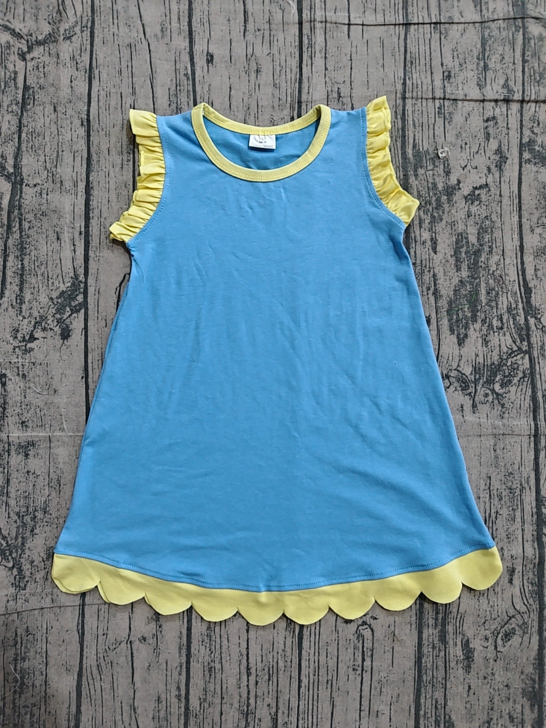 Pre order solid color scallop dress