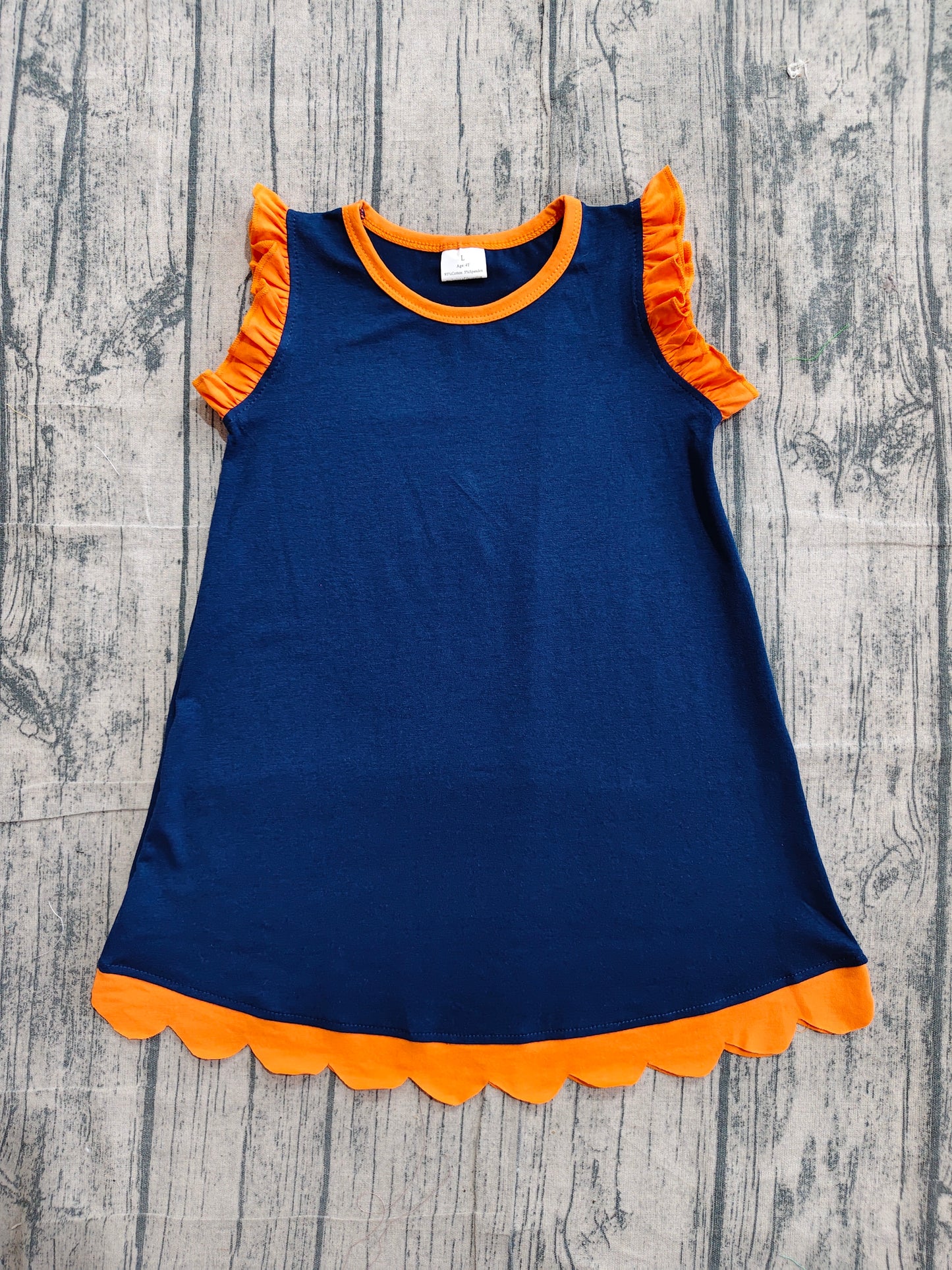 Pre order solid color scallop dress
