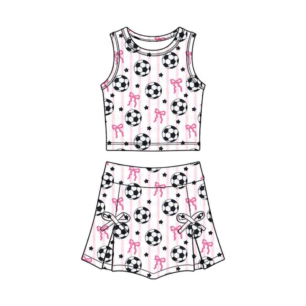 Pre order baby girl soccer athletic outfit