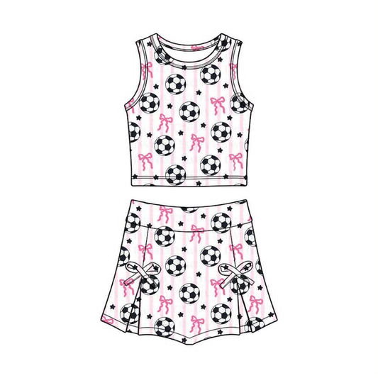 Pre order baby girl soccer athletic outfit