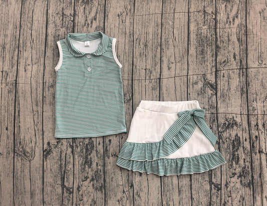 Pre order stripes active athletic ruffle skort set