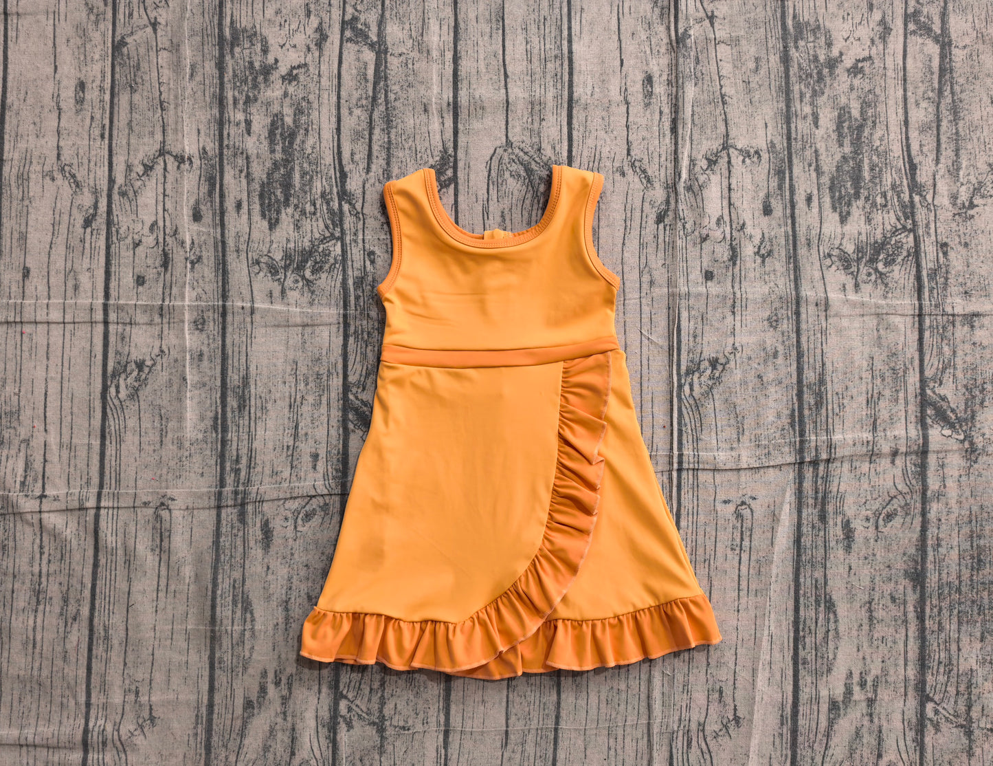 Pre order orange cartoon dog ruffle athletic skort dress