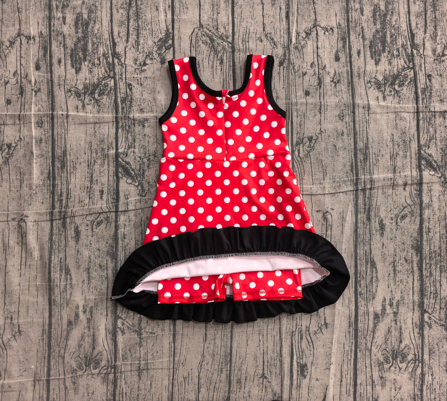 Pre order polk dots ruffle athletic skort dress