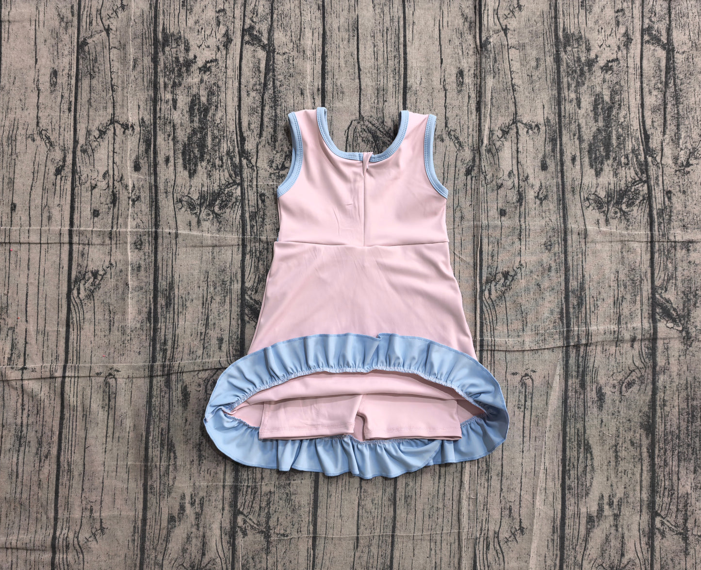 Pre order solid color ruffle athletic skort dress
