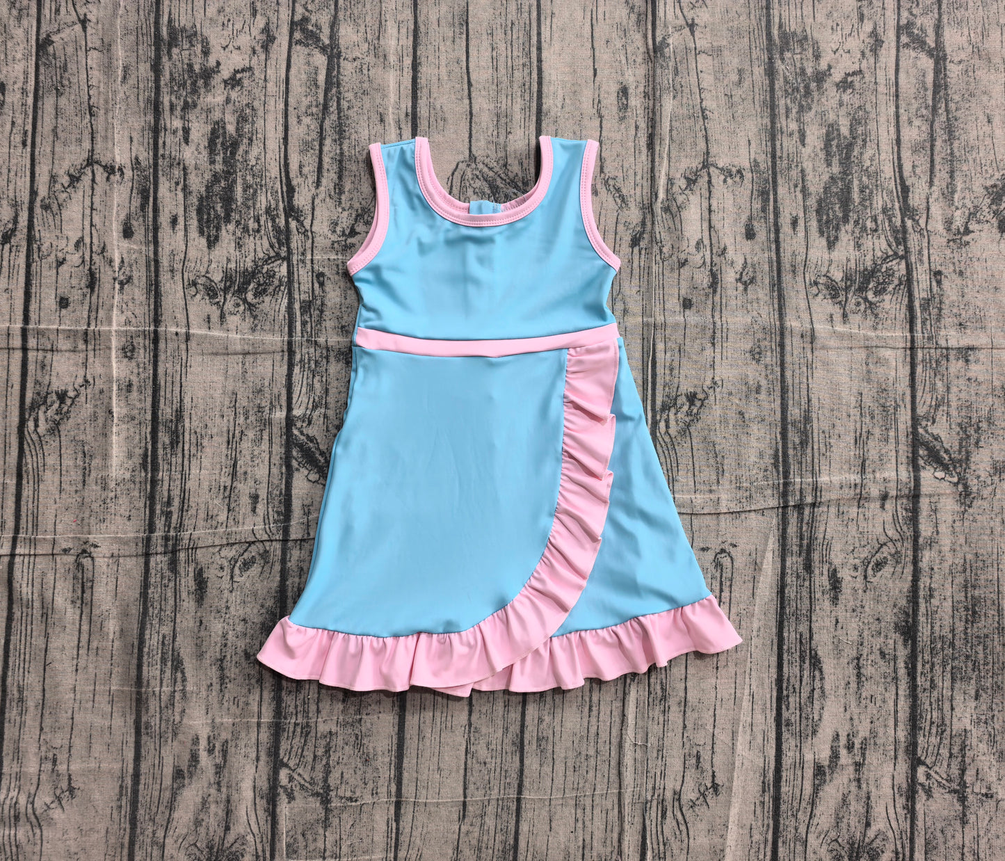 Pre order solid color ruffle athletic skort dress