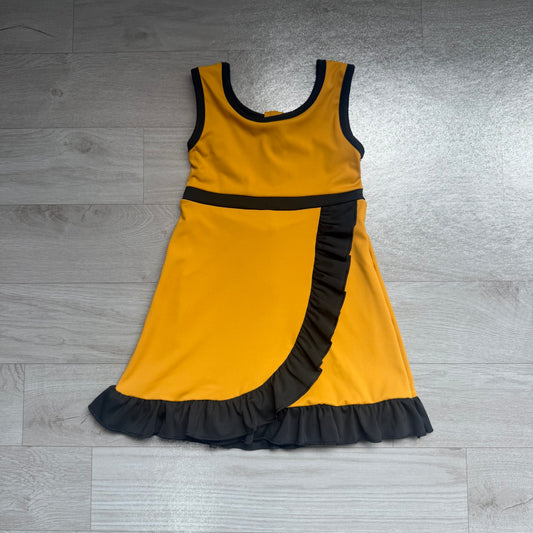 Pre order solid color gold black ruffle athletic skort dress