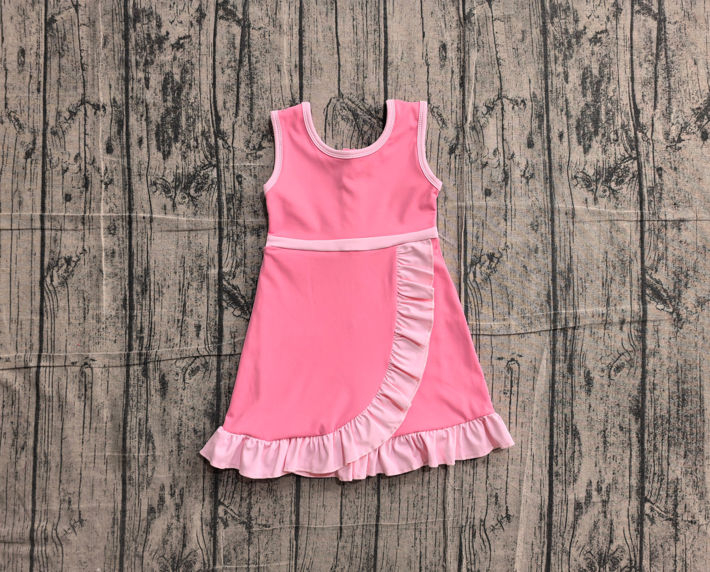 Pre order solid color ruffle athletic skort dress