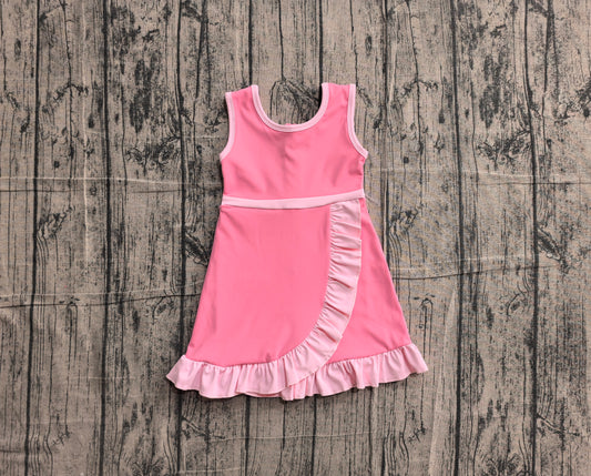 Pre order solid color ruffle athletic skort dress