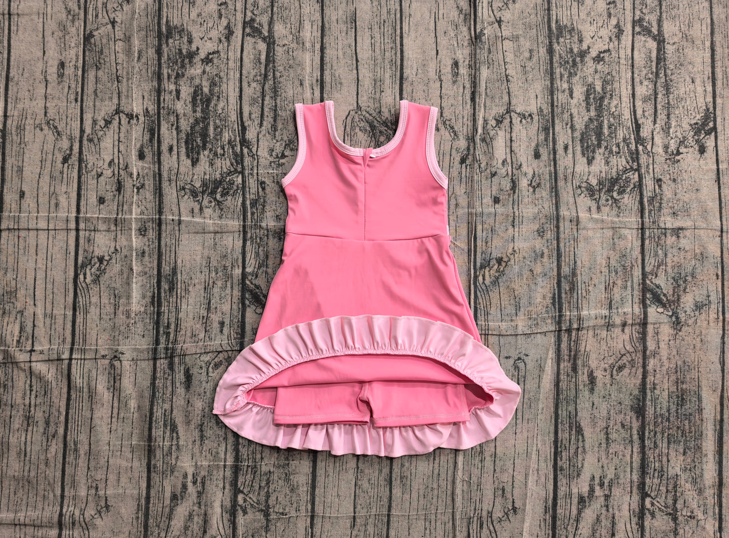 Pre order solid color ruffle athletic skort dress