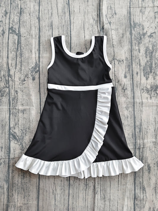 Pre order black ruffle athletic skort dress