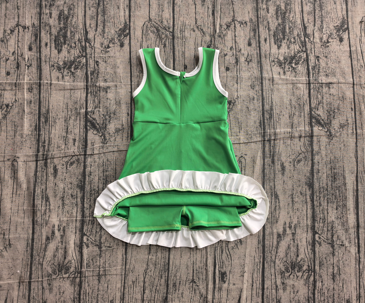 Pre order solid color ruffle athletic skort dress