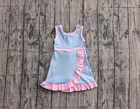 Pre order solid color ruffle athletic skort dress