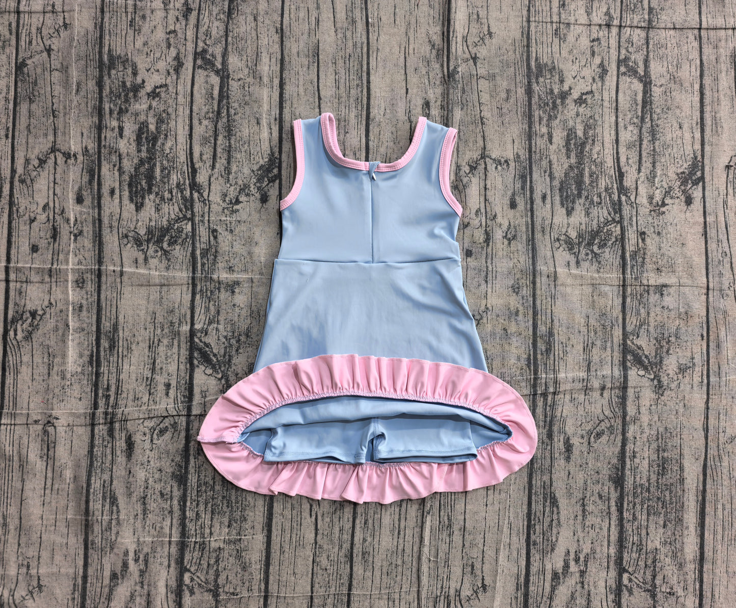Pre order solid color ruffle athletic skort dress