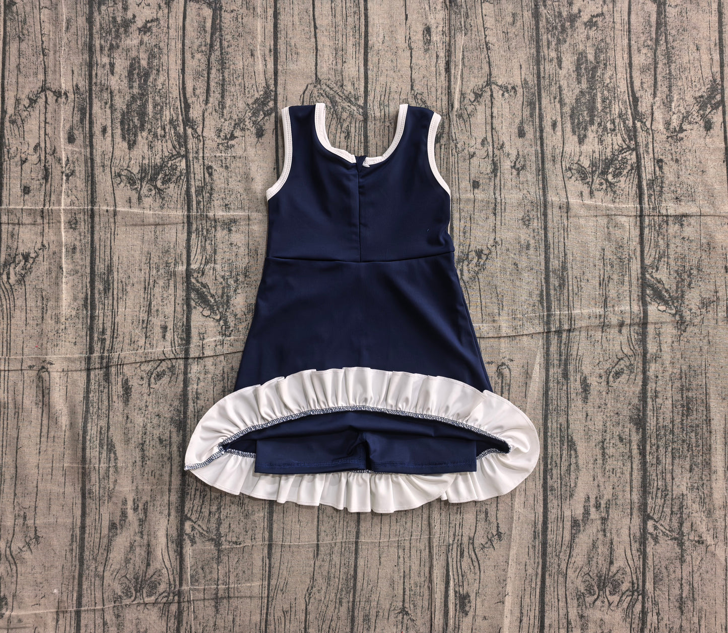 Pre order solid color ruffle athletic skort dress