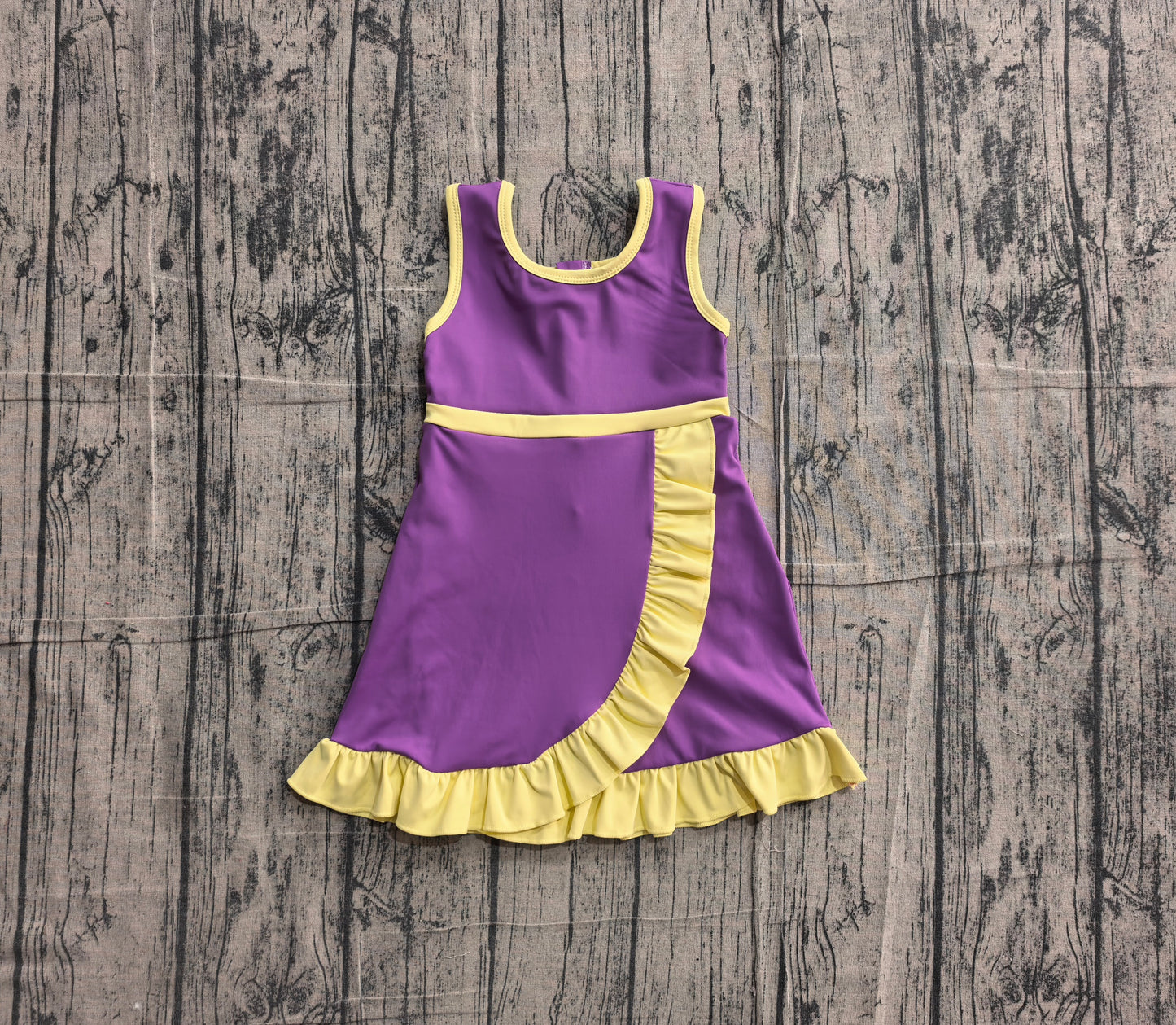 Pre order solid color ruffle athletic skort dress