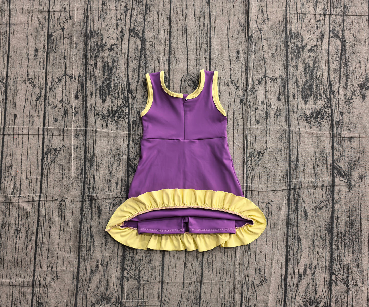 Pre order solid color ruffle athletic skort dress