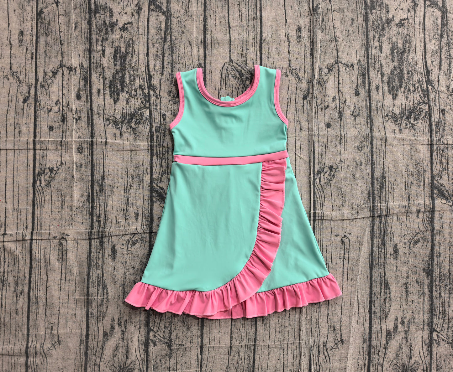 Pre order solid color ruffle athletic skort dress