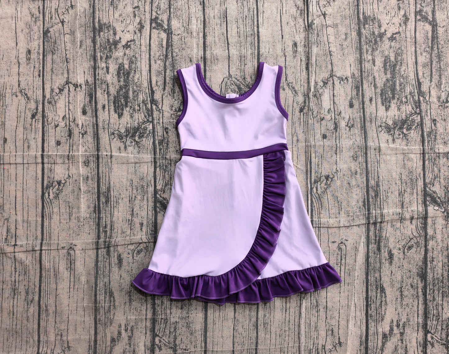 Pre order solid color ruffle athletic skort dress